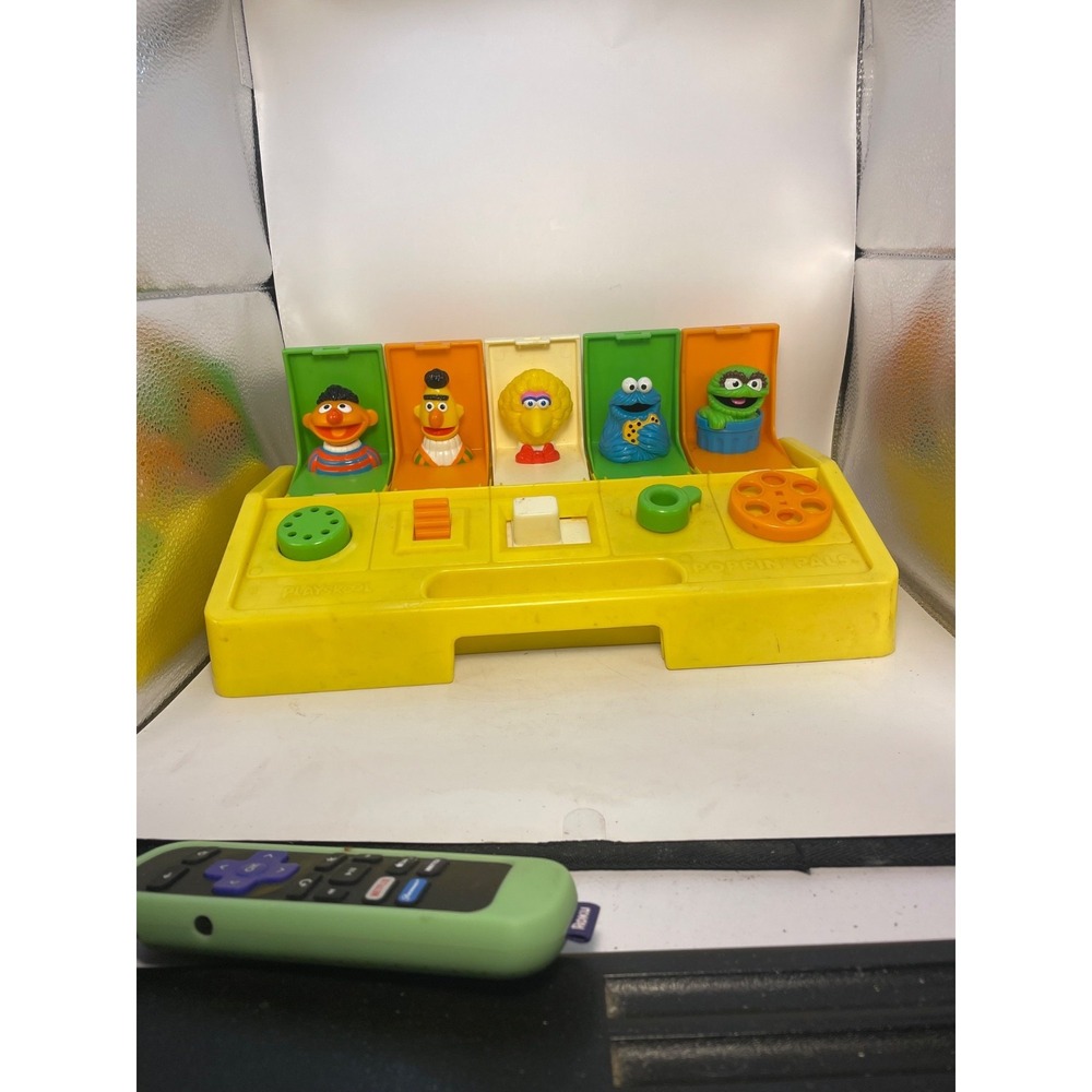 VINTAGE PLAYSKOOL POPPIN' PALS SESAME STREET MUPPETS POP UP LEARNING TOY 1985
